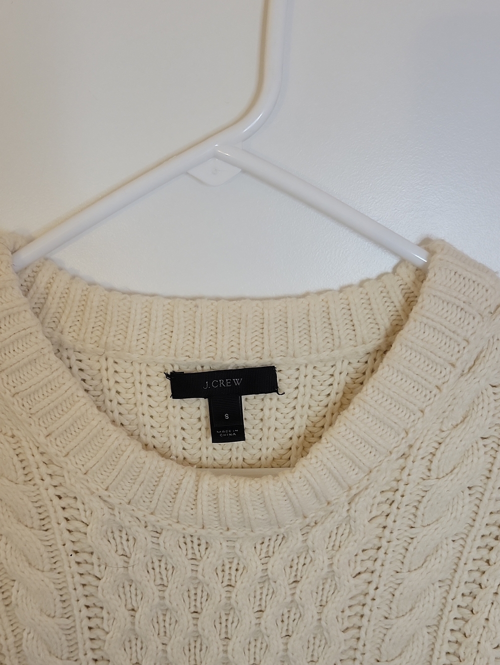 J. Crew Cable Knit Sweater with Fringe - Picture 6 of 8